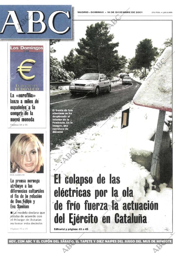 ABC MADRID 16-12-2001 página 1