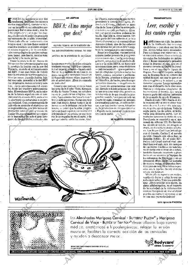 ABC MADRID 16-12-2001 página 14