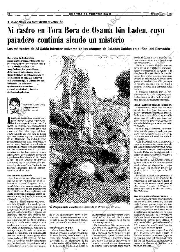 ABC MADRID 16-12-2001 página 20