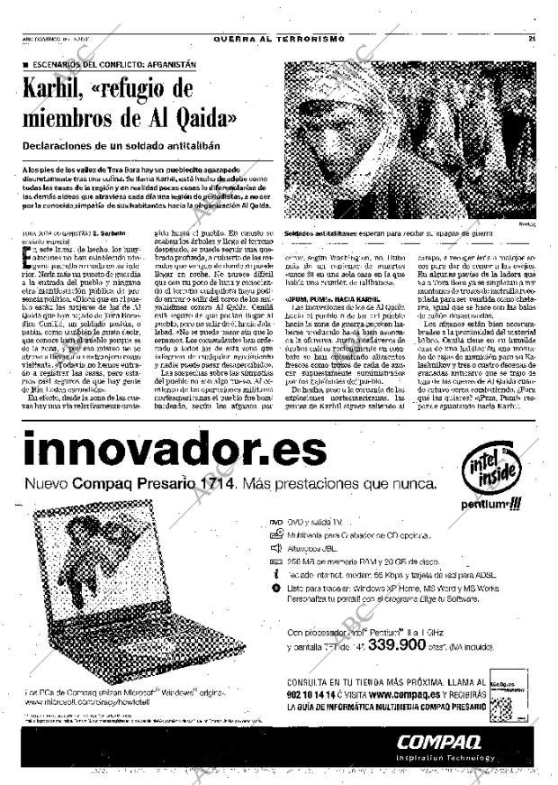 ABC MADRID 16-12-2001 página 21