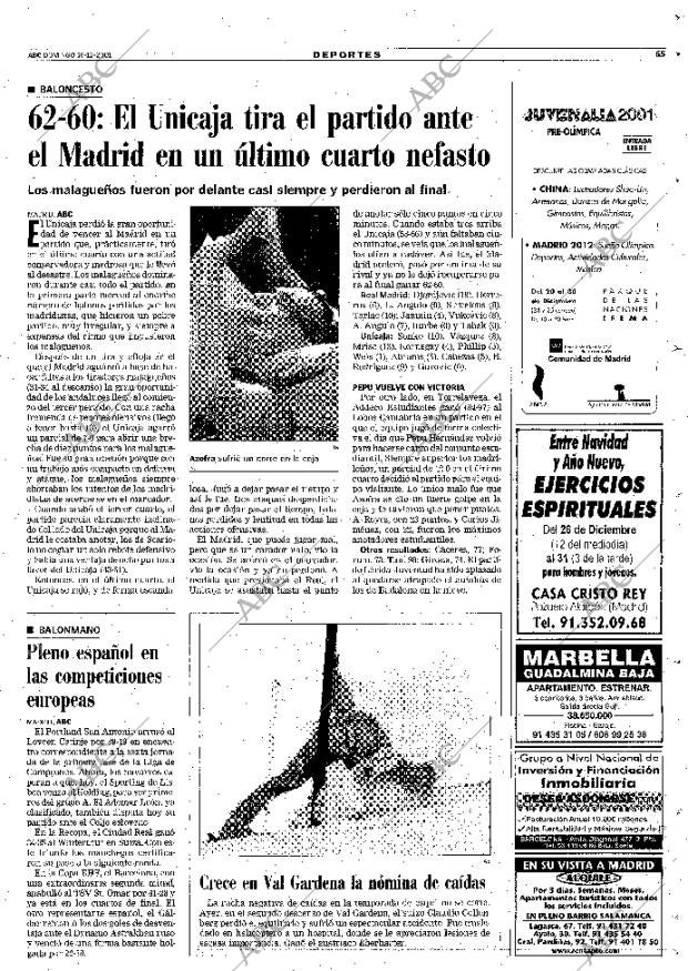 ABC MADRID 16-12-2001 página 65