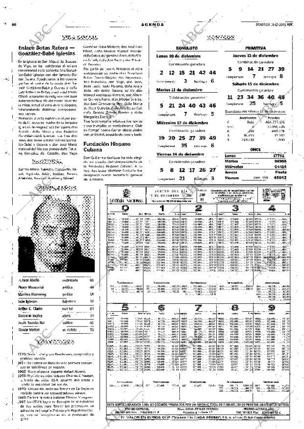 ABC MADRID 16-12-2001 página 66