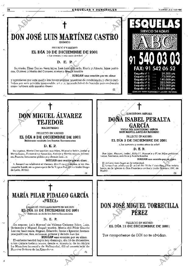 ABC MADRID 16-12-2001 página 70