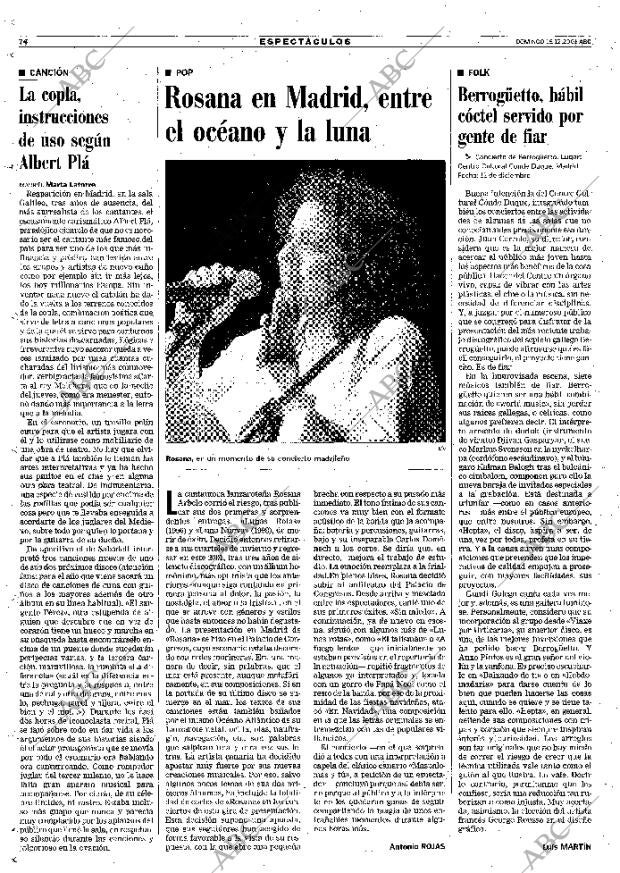 ABC MADRID 16-12-2001 página 74