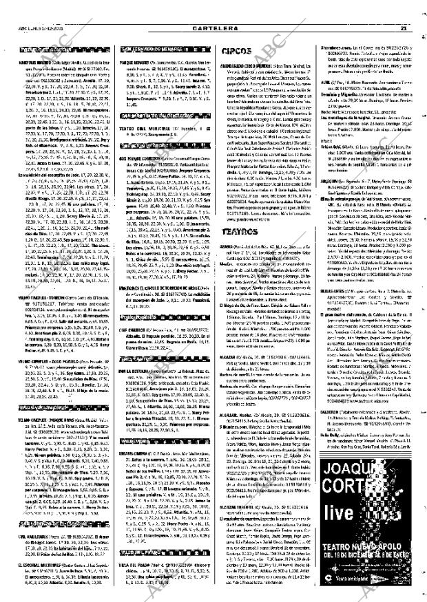 ABC MADRID 17-12-2001 página 109