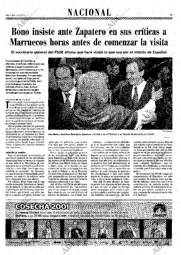 ABC MADRID 17-12-2001 página 27