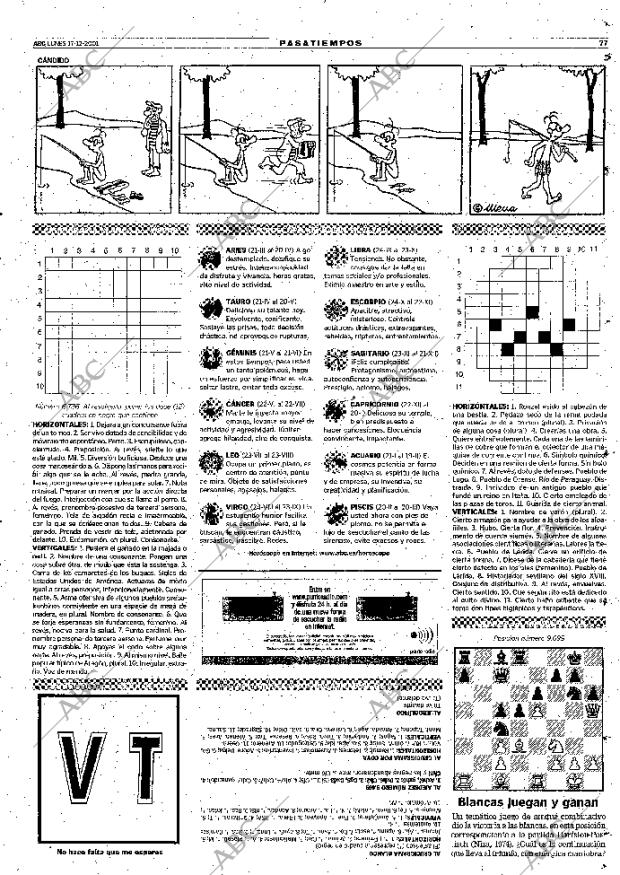 ABC MADRID 17-12-2001 página 77