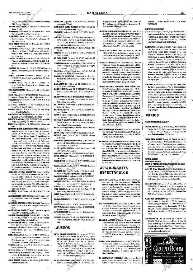 ABC MADRID 18-12-2001 página 111