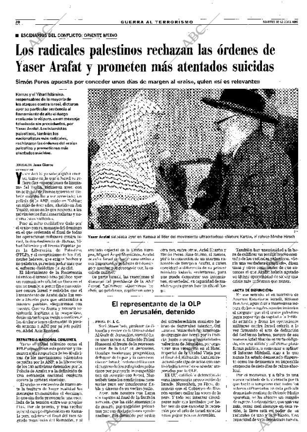 ABC MADRID 18-12-2001 página 20