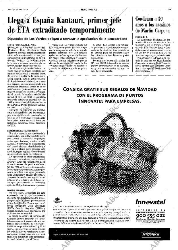 ABC MADRID 18-12-2001 página 29