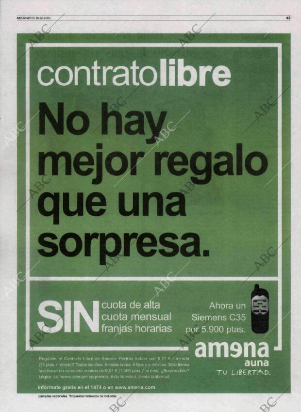 ABC MADRID 18-12-2001 página 43
