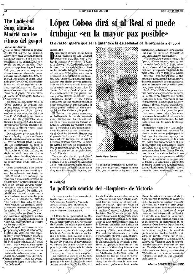 ABC MADRID 18-12-2001 página 78