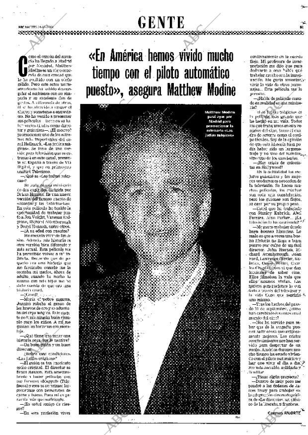 ABC MADRID 18-12-2001 página 81