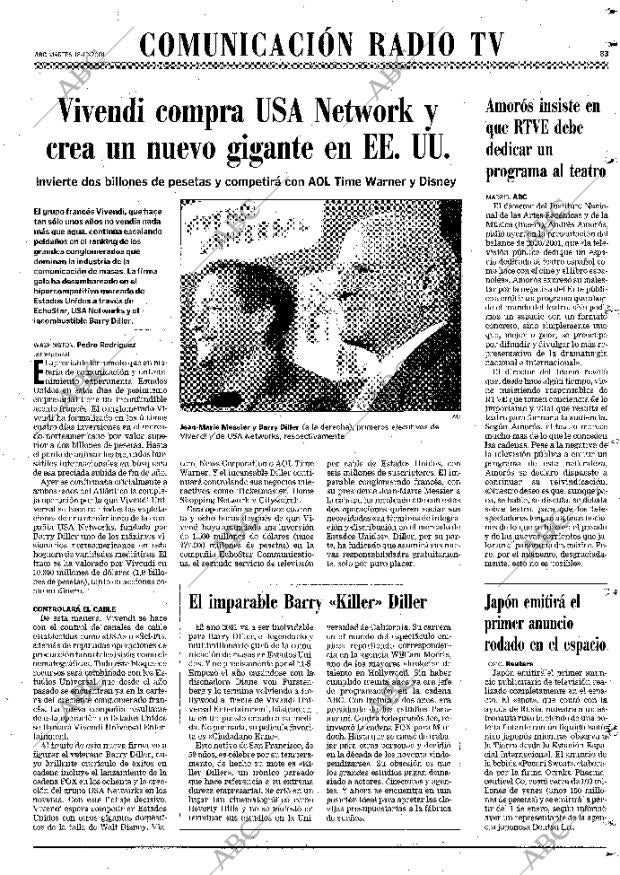 ABC MADRID 18-12-2001 página 83