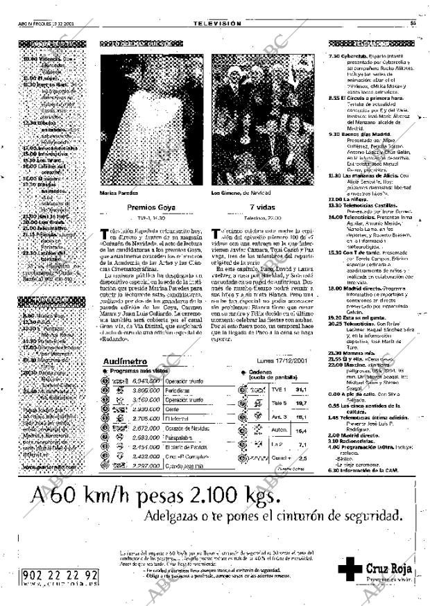 ABC MADRID 19-12-2001 página 81