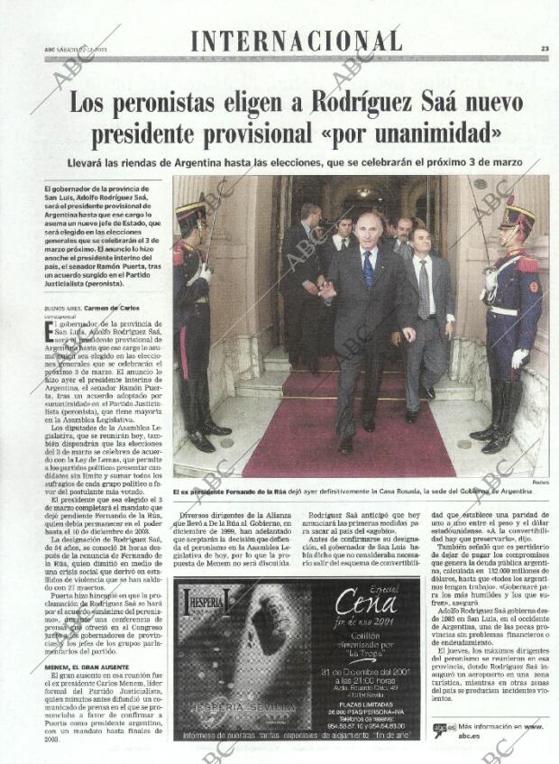 ABC SEVILLA 22-12-2001 página 23