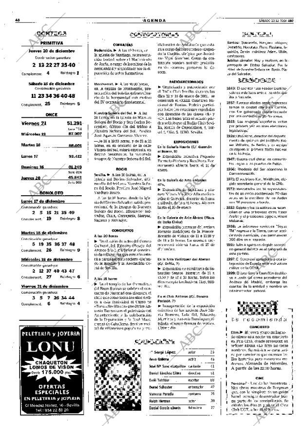 ABC SEVILLA 22-12-2001 página 48