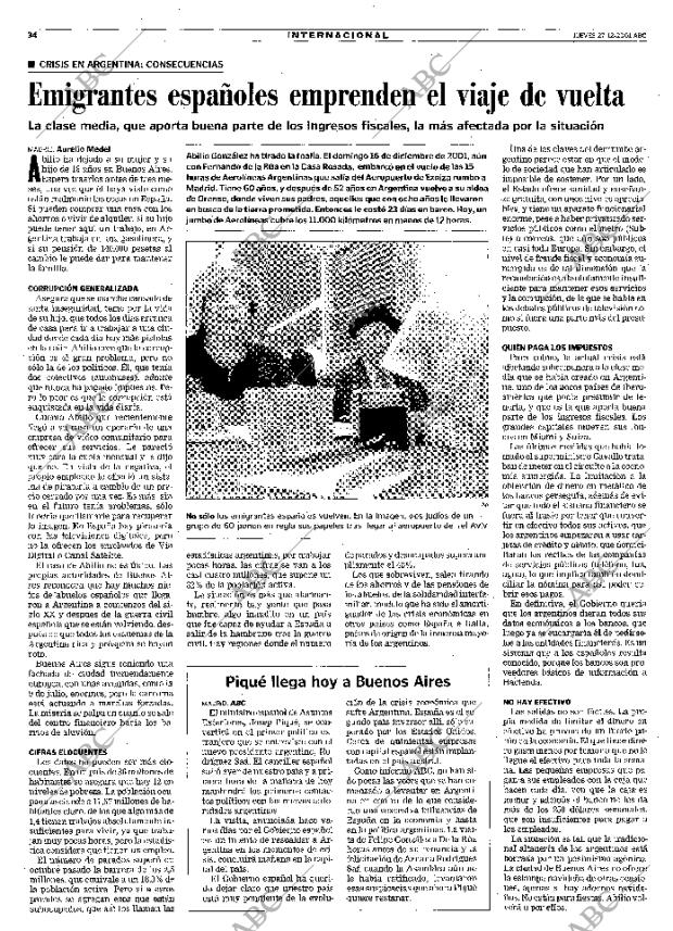ABC MADRID 27-12-2001 página 34