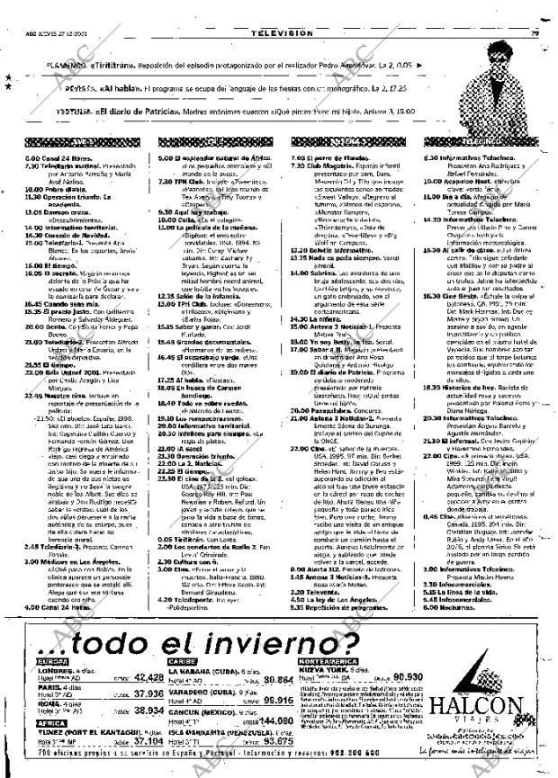 ABC MADRID 27-12-2001 página 79