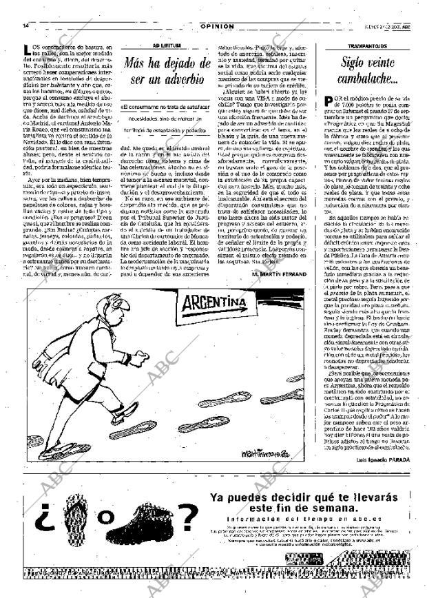 ABC SEVILLA 27-12-2001 página 14