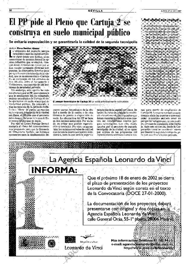 ABC SEVILLA 27-12-2001 página 38
