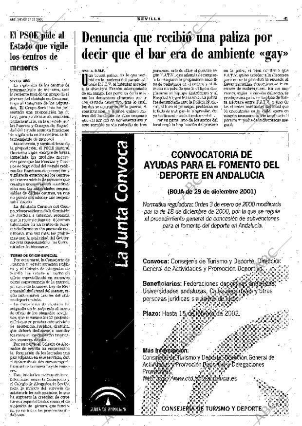 ABC SEVILLA 27-12-2001 página 41