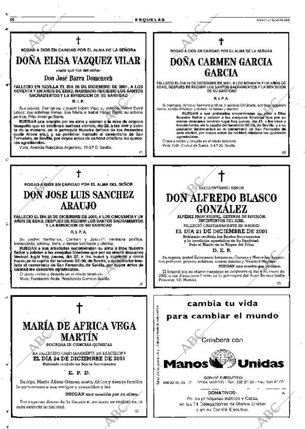 ABC SEVILLA 27-12-2001 página 68