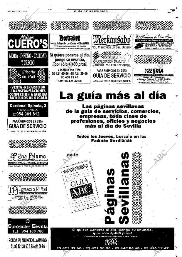 ABC SEVILLA 27-12-2001 página 77
