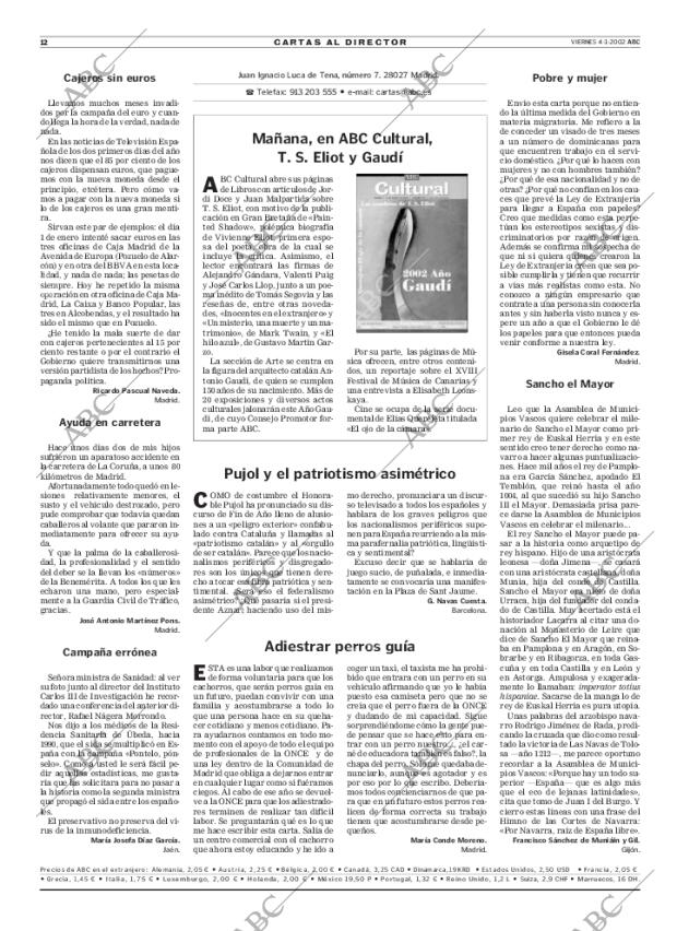 ABC MADRID 04-01-2002 página 12