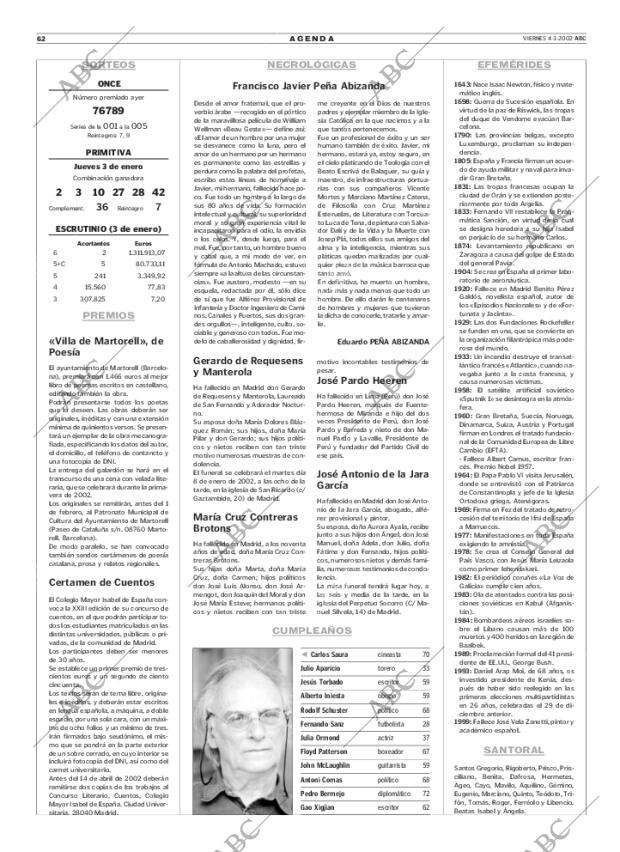 ABC MADRID 04-01-2002 página 62