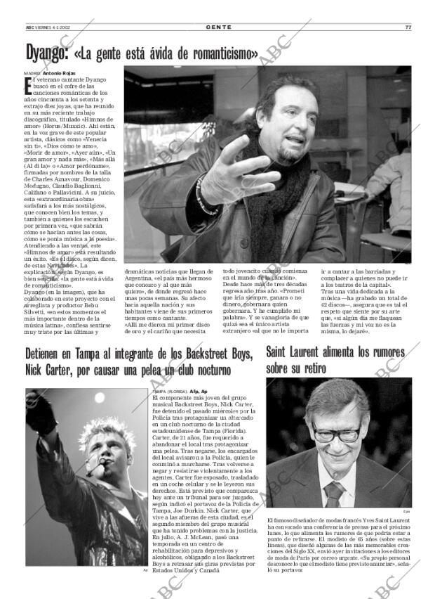 ABC MADRID 04-01-2002 página 77