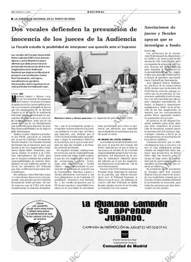 ABC MADRID 05-01-2002 página 21