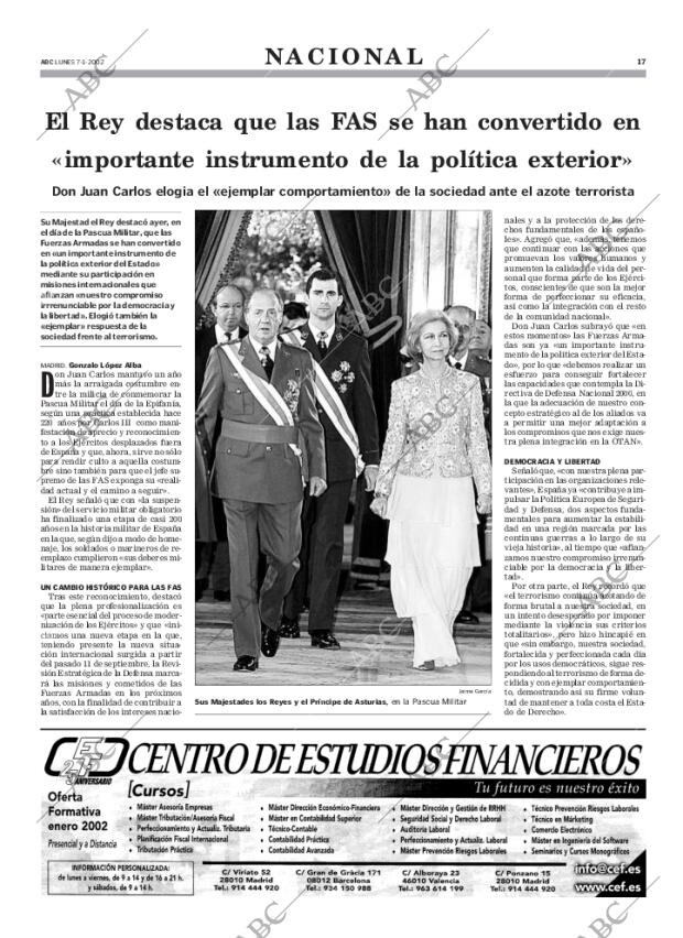 ABC MADRID 07-01-2002 página 17