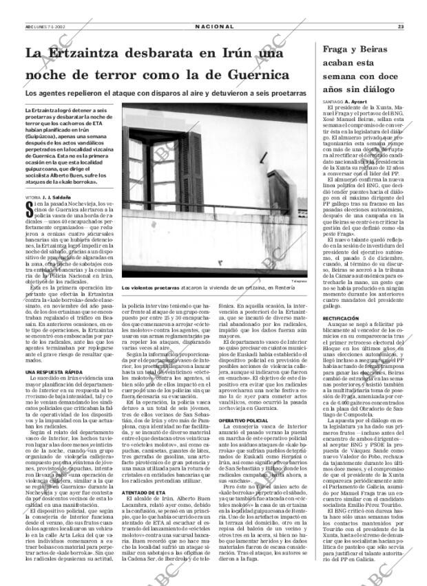 ABC MADRID 07-01-2002 página 23