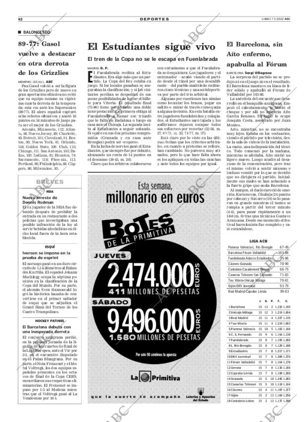 ABC MADRID 07-01-2002 página 62