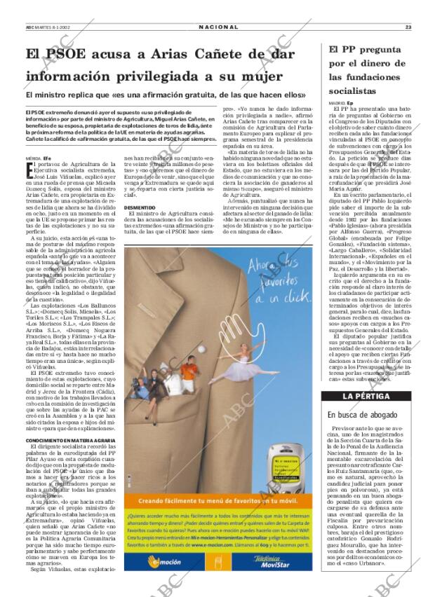 ABC MADRID 08-01-2002 página 23