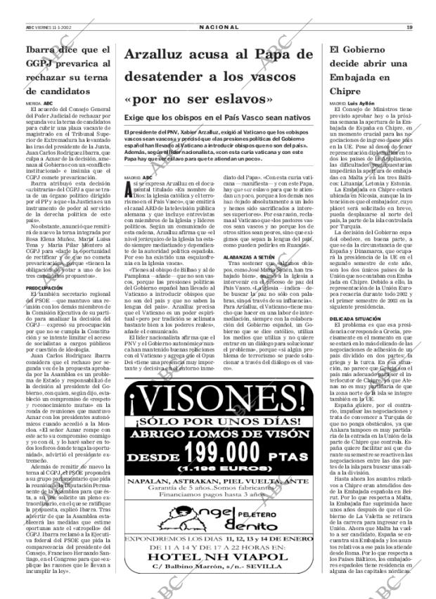 ABC SEVILLA 11-01-2002 página 19
