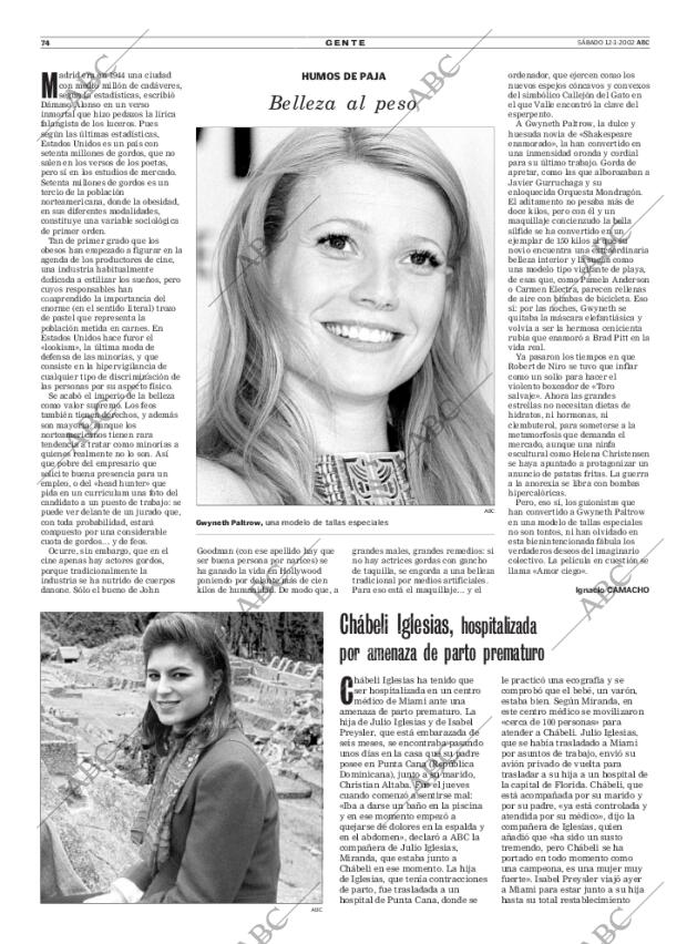 ABC MADRID 12-01-2002 página 74