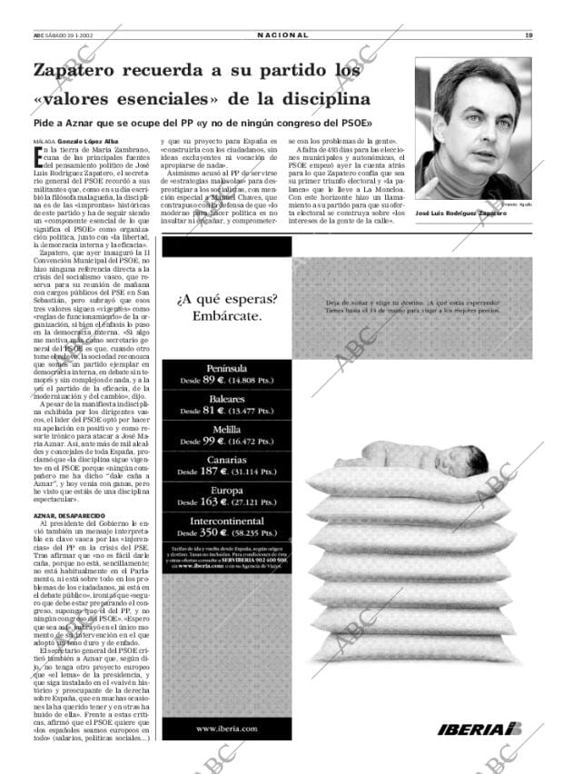ABC MADRID 19-01-2002 página 19