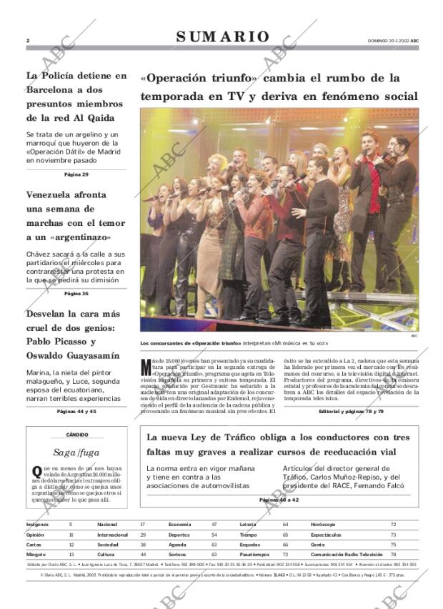 ABC MADRID 20-01-2002 página 2