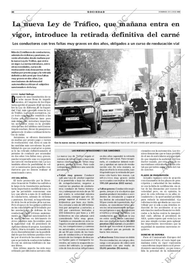 ABC MADRID 20-01-2002 página 40