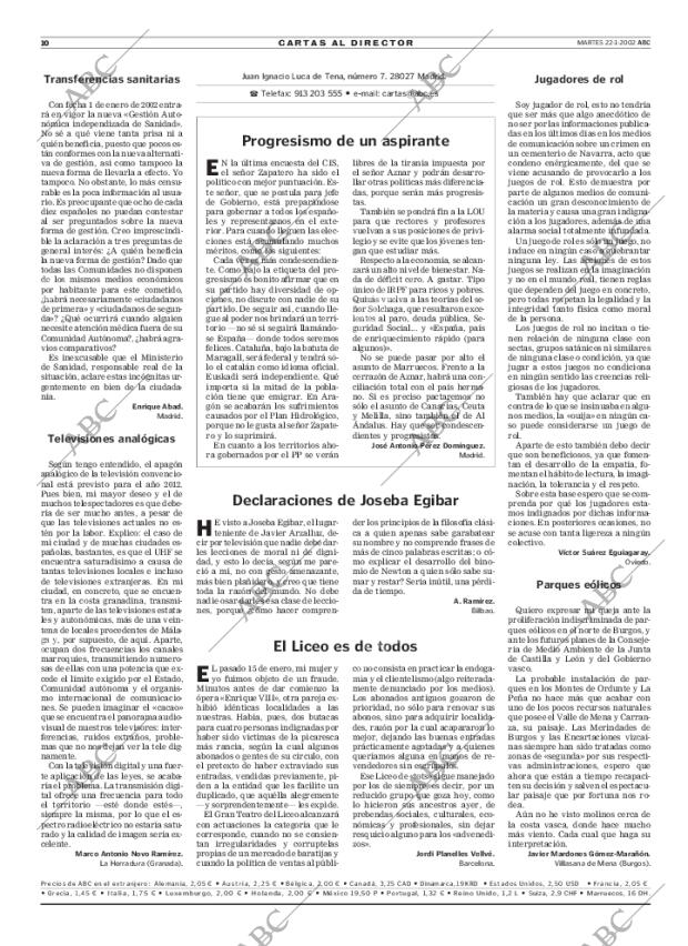 ABC MADRID 22-01-2002 página 10