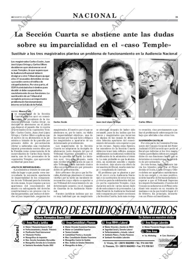 ABC MADRID 22-01-2002 página 15