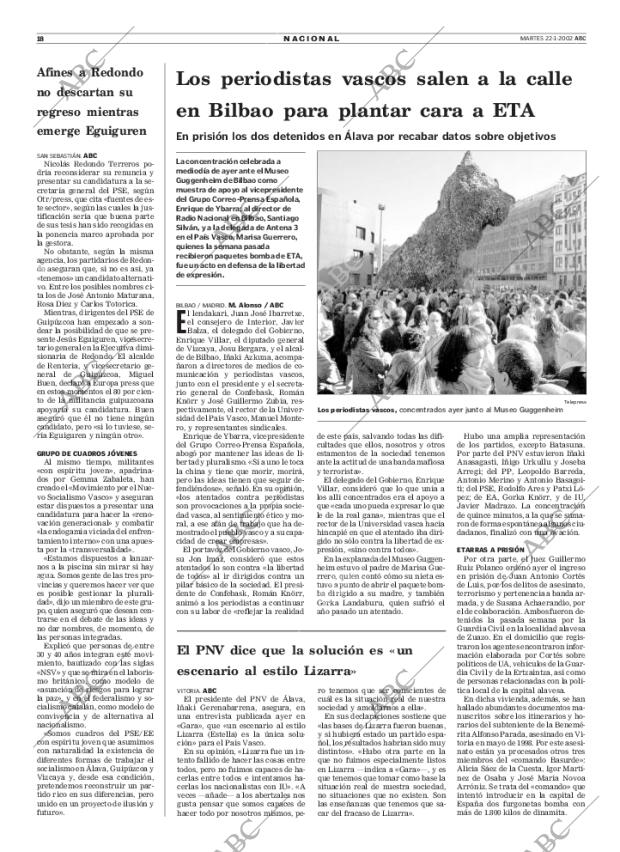 ABC MADRID 22-01-2002 página 18