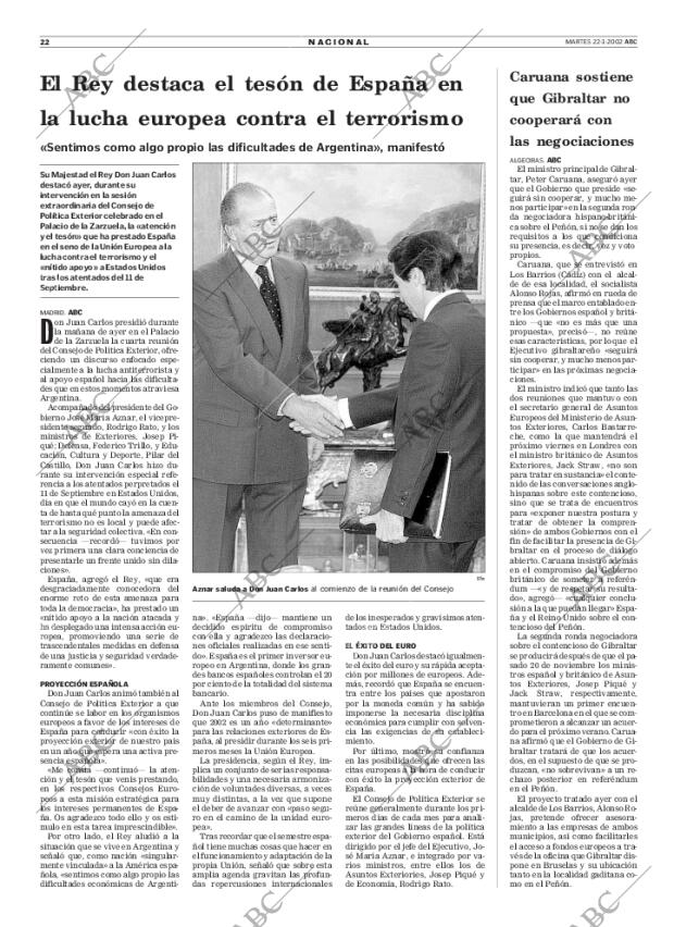 ABC MADRID 22-01-2002 página 22