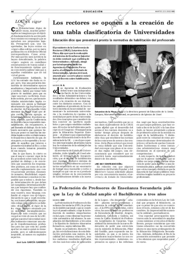 ABC MADRID 22-01-2002 página 40