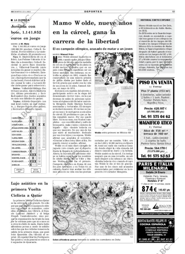 ABC MADRID 22-01-2002 página 57