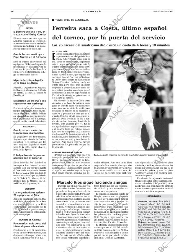 ABC MADRID 22-01-2002 página 58
