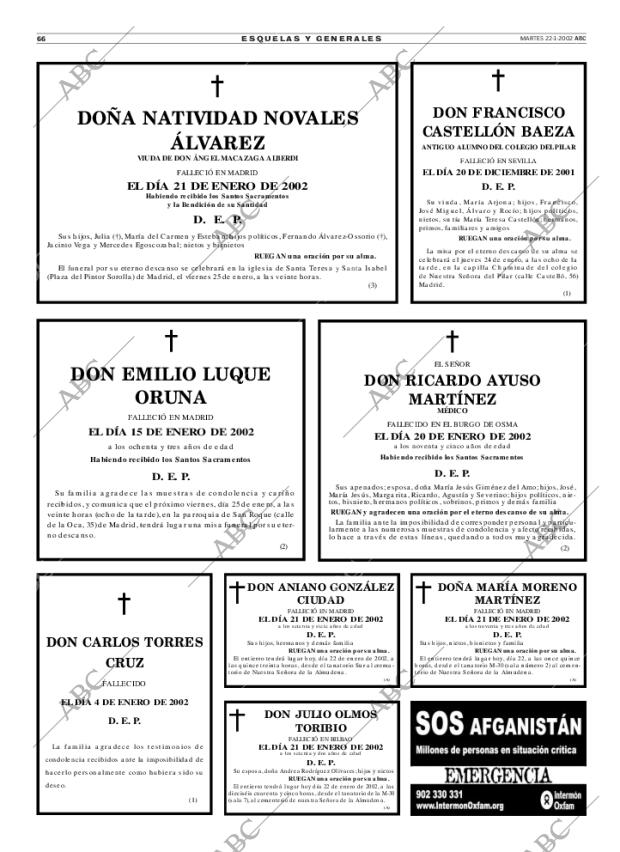 ABC MADRID 22-01-2002 página 66