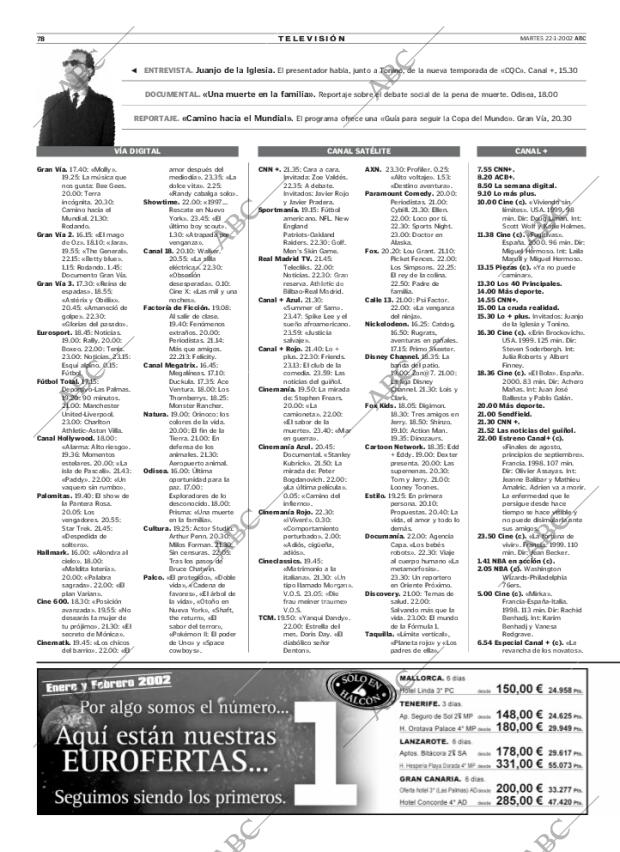ABC MADRID 22-01-2002 página 78
